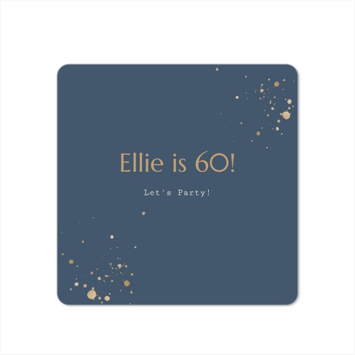 Faire-part 1 volet Carré coins arrondis 14,3 x 14,3 cm