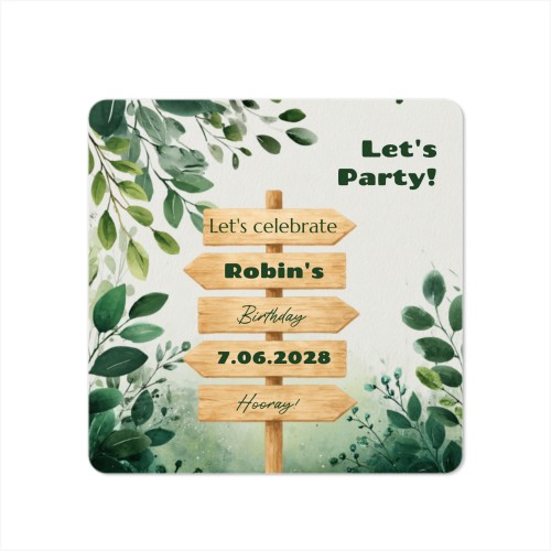 Faire-part 1 volet Carré coins arrondis 14,3 x 14,3 cm Faire-part 1 volet Carré coins arrondis 14,3 x 14,3 cm