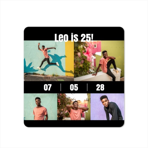 Grusskarte quadratisch mit abgerundeten Ecken 14,3 x 14,3 cm