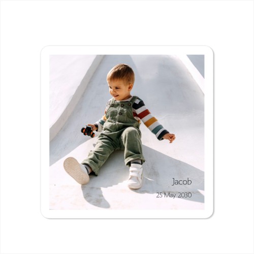 Grusskarte quadratisch mit abgerundeten Ecken 14,3 x 14,3 cm