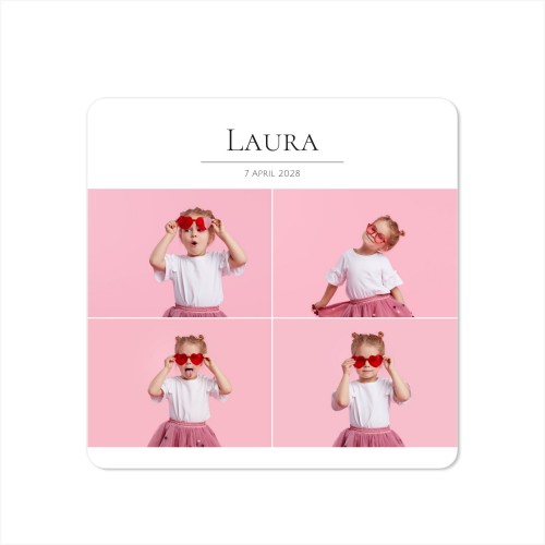 Single Card square rounded corners 14,3 x 14,3 cm