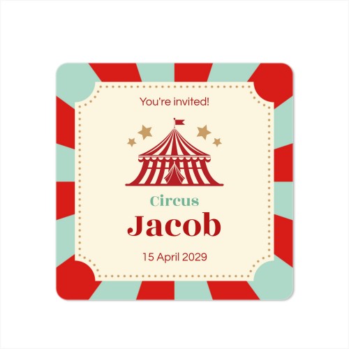 Single Card square rounded corners 14,3 x 14,3 cm