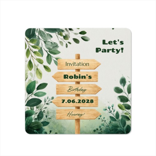 Single Card square rounded corners 14,3 x 14,3 cm