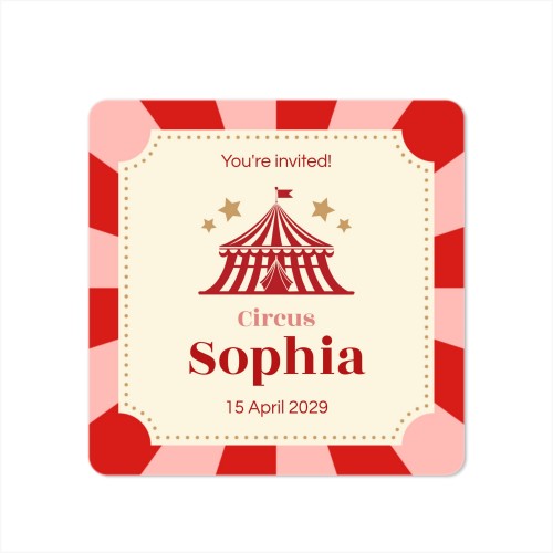 Single Card square rounded corners 14,3 x 14,3 cm