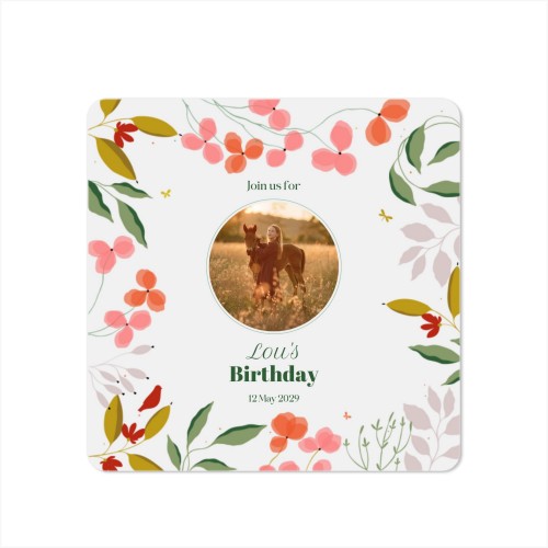 Enkla Fotokort kvadratiska rundade hörn 14,3 x 14,3 cm