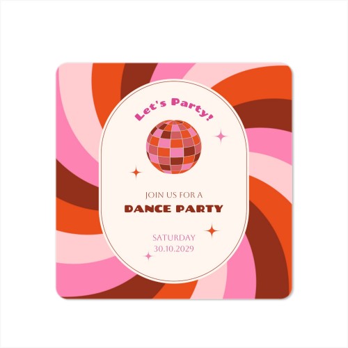 Funky Disco Party - Text Only
