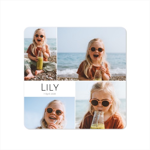 Grusskarte quadratisch mit abgerundeten Ecken 14,3 x 14,3 cm