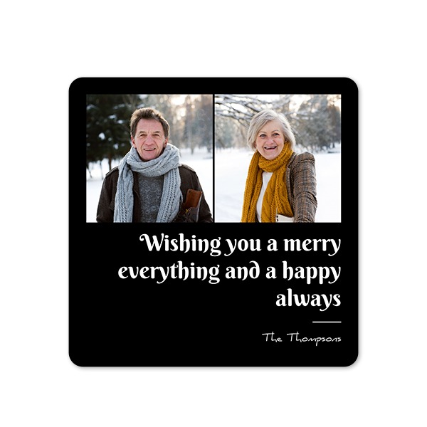 Faire-part 1 volet Carré coins arrondis 14,3 x 14,3 cm