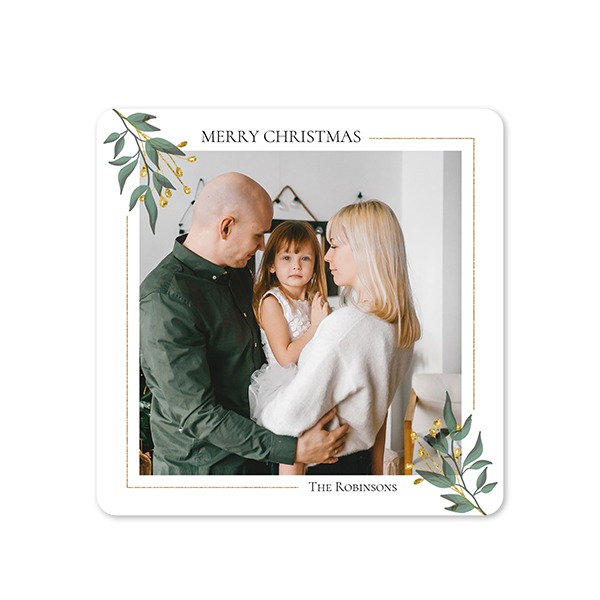 Grusskarte quadratisch mit abgerundeten Ecken 14,3 x 14,3 cm