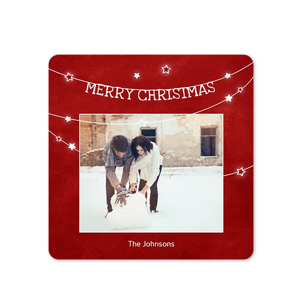 Enkle Fotokort kvadratisk runde hjørner 14,3 x 14,3 cm