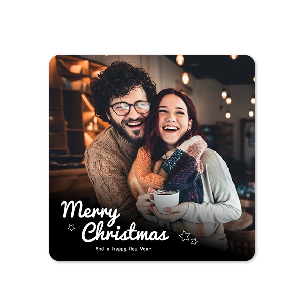 Faire-part 1 volet Carré coins arrondis 14,3 x 14,3 cm