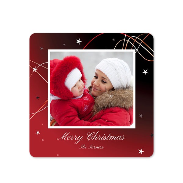 Fotokaart vierkant met ronde hoeken 14,3 x 14,3 cm