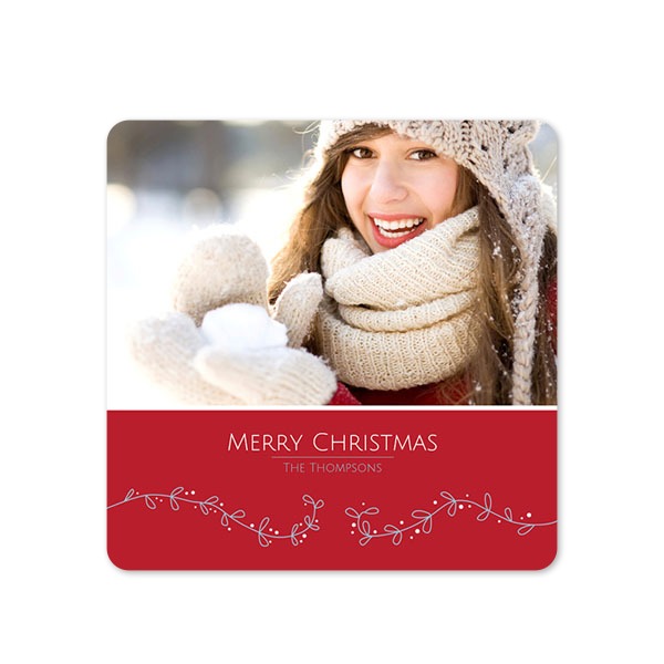 Enkla Fotokort kvadratiska rundade hörn 14,3 x 14,3 cm