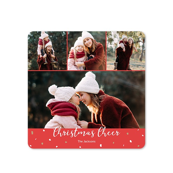 Enkle Fotokort kvadratisk runde hjørner 14,3 x 14,3 cm