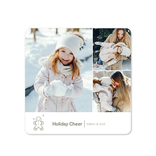 Enkle Fotokort kvadratisk runde hjørner 14,3 x 14,3 cm