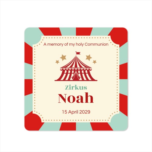 Grusskarte quadratisch mit abgerundeten Ecken 14,3 x 14,3 cm