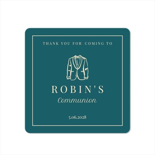 Grusskarte quadratisch mit abgerundeten Ecken 14,3 x 14,3 cm