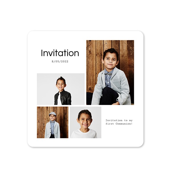 Single Card square rounded corners 14,3 x 14,3 cm