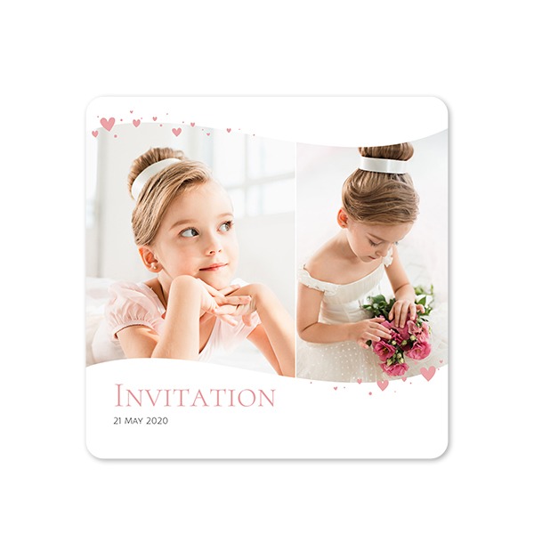 Single Card square rounded corners 14,3 x 14,3 cm