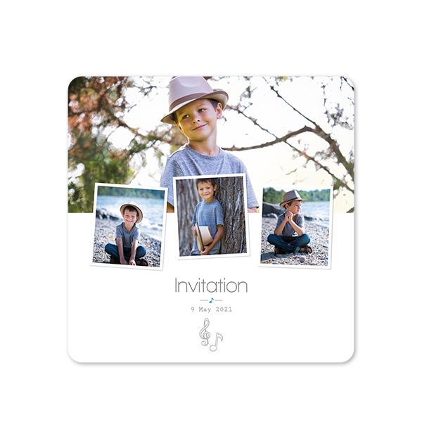 Single Card square rounded corners 14,3 x 14,3 cm