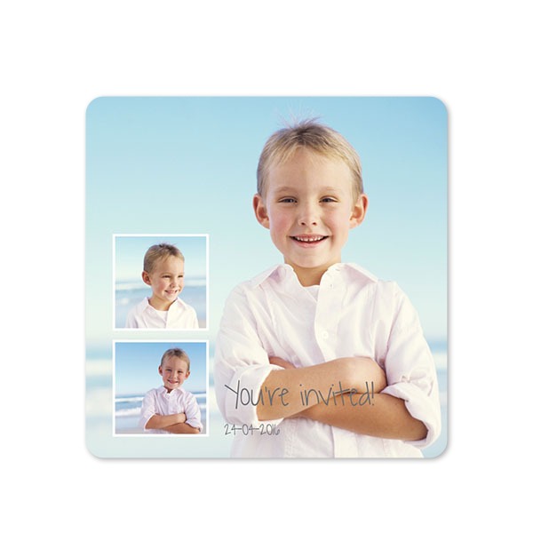 Grusskarte quadratisch mit abgerundeten Ecken 14,3 x 14,3 cm