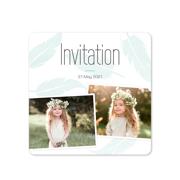 Single Card square rounded corners 14,3 x 14,3 cm