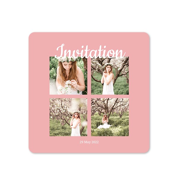 Single Card square rounded corners 14,3 x 14,3 cm