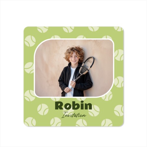 Faire-part 1 volet Carré coins arrondis 14,3 x 14,3 cm