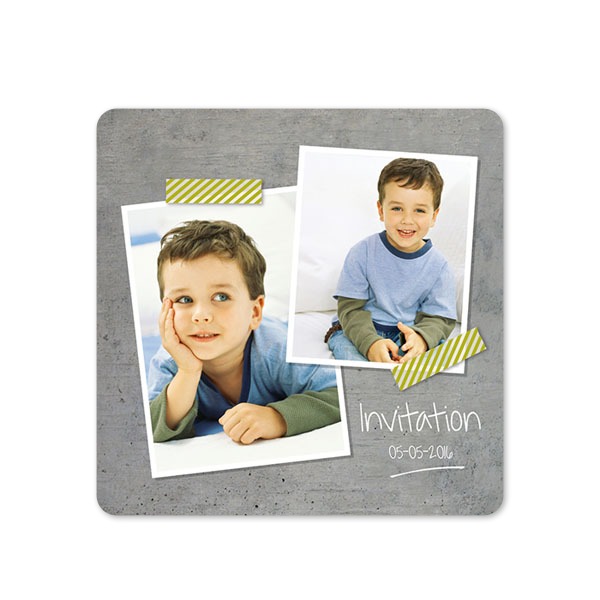 Enkle Fotokort kvadratisk runde hjørner 14,3 x 14,3 cm