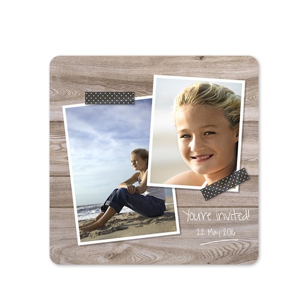 Grusskarte quadratisch mit abgerundeten Ecken 14,3 x 14,3 cm