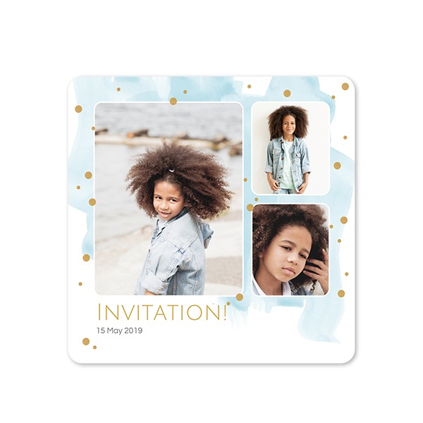 Single Card square rounded corners 14,3 x 14,3 cm