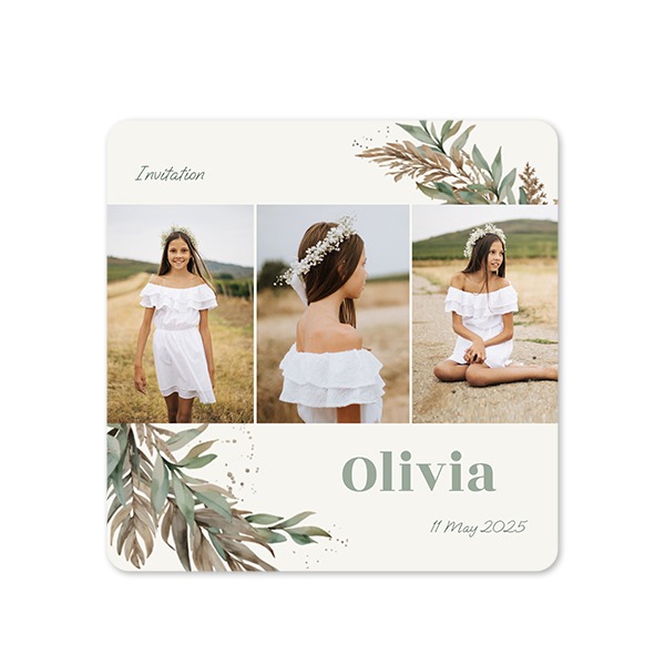 Single Card square rounded corners 14,3 x 14,3 cm
