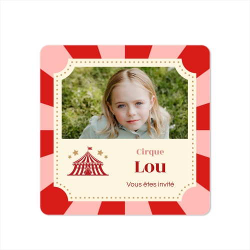 Faire-part 1 volet Carré coins arrondis 14,3 x 14,3 cm Faire-part 1 volet Carré coins arrondis 14,3 x 14,3 cm