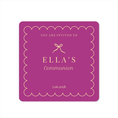 Classy Scallop Bow - Text Only Classy Scallop Bow - Text Only