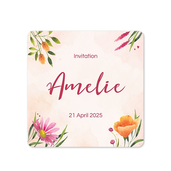 Single Card square rounded corners 14,3 x 14,3 cm