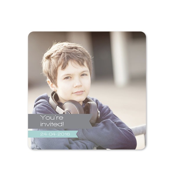 Single Card square rounded corners 14,3 x 14,3 cm