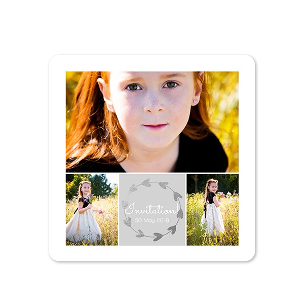 Single Card square rounded corners 14,3 x 14,3 cm