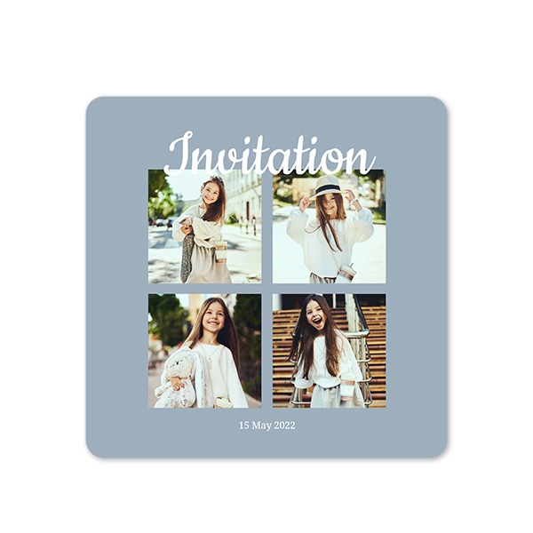 Single Card square rounded corners 14,3 x 14,3 cm