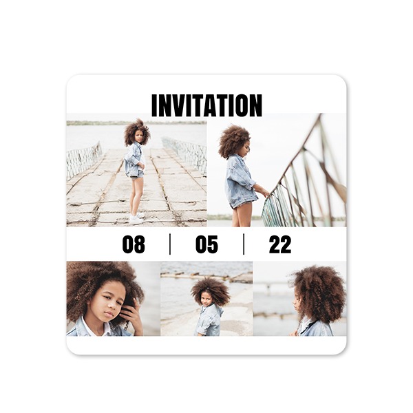 Single Card square rounded corners 14,3 x 14,3 cm