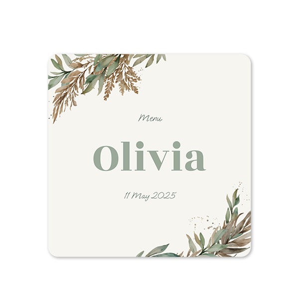 Single Card square rounded corners 14,3 x 14,3 cm