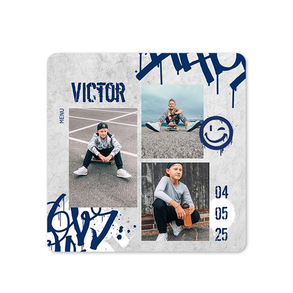 Enkle Fotokort kvadratisk runde hjørner 14,3 x 14,3 cm