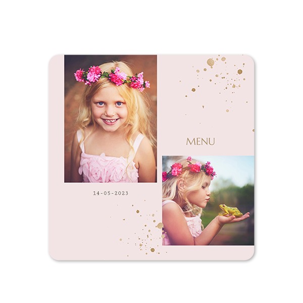 Faire-part 1 volet Carré coins arrondis 14,3 x 14,3 cm Faire-part 1 volet Carré coins arrondis 14,3 x 14,3 cm