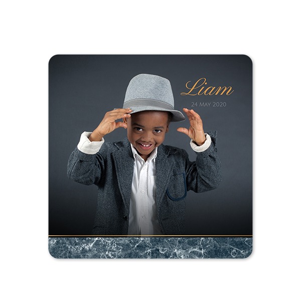 Enkle Fotokort kvadratisk runde hjørner 14,3 x 14,3 cm