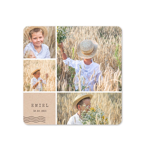 Single Card square rounded corners 14,3 x 14,3 cm