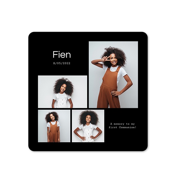 Grusskarte quadratisch mit abgerundeten Ecken 14,3 x 14,3 cm