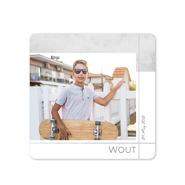 Single Card square rounded corners 14,3 x 14,3 cm