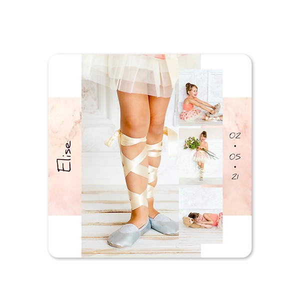 Single Card square rounded corners 14,3 x 14,3 cm