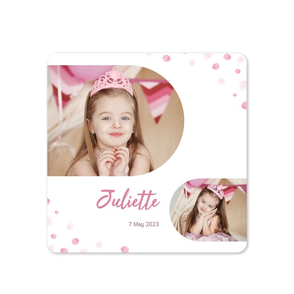 Single Card square rounded corners 14,3 x 14,3 cm