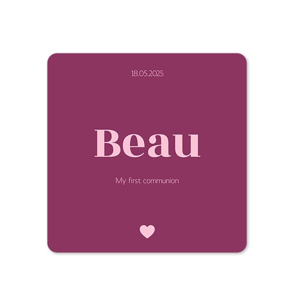 Grusskarte quadratisch mit abgerundeten Ecken 14,3 x 14,3 cm