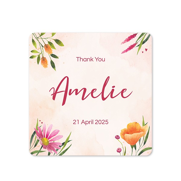 Single Card square rounded corners 14,3 x 14,3 cm